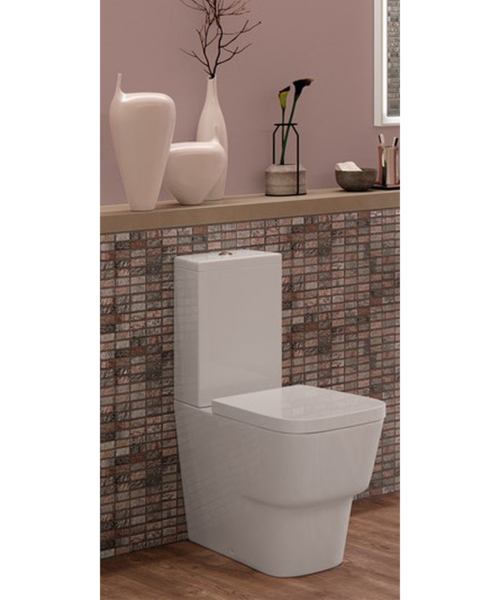 Amyris Close Coupled Rimless Pan & Cistern with WrapOver Seat