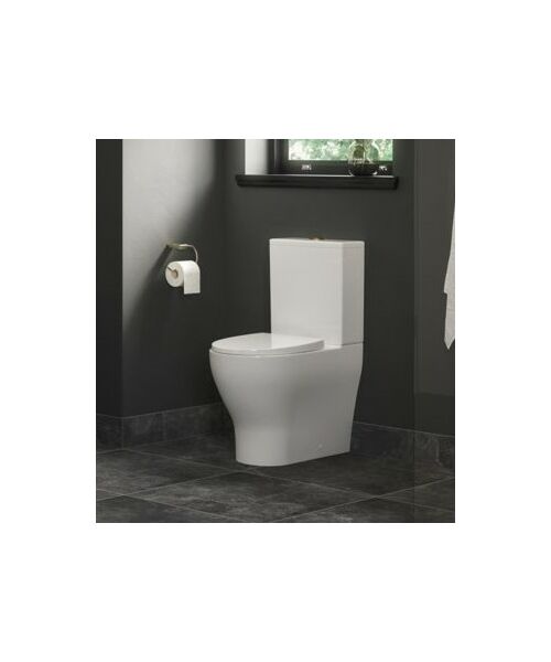 Lily BTL Rimless Fully Shrouded Close Coupled Toilet with Soft Close QR Seat