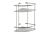 Corner 2 Tier Shower Shelf 863C (W280 x H310 x D200mm)