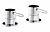 Abode Harmonie Round Bath Filler Panel Valves (Pair) - Chrome