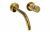 Abode Kite Wall Mounted Basin Mixer - Antique Brass