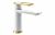 Abode Levarto Basin Mixer - Matt White & Brass