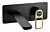 Abode Levarto Wall Mounted Basin / Bath Mixer - Matt Black & Brass