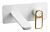 Abode Levarto Wall Mounted Basin / Bath Mixer - Matt White & Brass