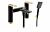 Abode Levarto Deck Mounted Bath Shower Mixer - Matt Black & Brass
