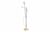 Abode Levarto Floor Standing Bath Shower Mixer - Matt White & Brass