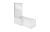 700mm L Shape/P Shape End Panel - White