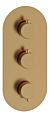 Altair Thermostatic Two Outlet Triple Shower Valve - Brushed Bronze