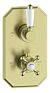 Verona Traditional Lever Thermostatic Single Outlet Shower Valve - Brushed Brass