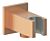 Cordelia Square Handset Wall Bracket with Wall Outlet - Brushed Bronze