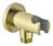 Altair Round Handset Wall Bracket with Wall Outlet - Brushed Brass