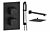 Cordelia Square Shower Valve & Kit Pack 3 - Matt Black