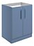 Tregaron 600mm Floor Standing 2 Door Basin Unit (No Top) - Matt Misty Blue