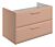 Tregaron 795mm Wall Hung 2 Drawer Basin Unit (No Top) - Matt Apricot