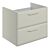Tregaron 600mm Wall Hung 2 Drawer Basin Unit (No Top) - Matt Latte