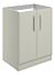 Tregaron 600mm Floor Standing 2 Door Basin Unit (No Top) - Matt Latte