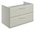 Tregaron 795mm Wall Hung 2 Drawer Basin Unit (No Top) - Matt Latte