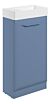 Tregaron 410mm Floor Standing 1 Door Cloakroom Basin Unit w/1TH Basin - Matt Misty Blue