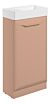 Tregaron 410mm Floor Standing 1 Door Cloakroom Basin Unit w/1TH Basin - Matt Apricot