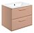 Tregaron 615mm Wall Hung 2 Drawer Basin Unit w/1TH Basin - Matt Apricot