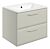 Tregaron 615mm Wall Hung 2 Drawer Basin Unit w/1TH Basin - Matt Latte
