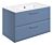 Tregaron 815mm Wall Hung 2 Drawer Basin Unit w/1TH Basin - Matt Misty Blue