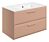 Tregaron 815mm Wall Hung 2 Drawer Basin Unit w/1TH Basin - Matt Apricot