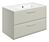 Tregaron 815mm Wall Hung 2 Drawer Basin Unit w/1TH Basin - Matt Latte