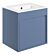 Sentia 510mm Wall Hung Unit Inc. Basin - Matt Misty Blue