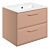 Tregaron 615mm Wall Hung 2 Drawer Basin Unit w/0TH Basin - Matt Apricot