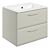 Tregaron 615mm Wall Hung 2 Drawer Basin Unit w/0TH Basin - Matt Latte