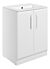 Tregaron 615mm Floor Standing 2 Door Basin Unit w/0TH Basin - Matt White