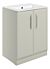Tregaron 615mm Floor Standing 2 Door Basin Unit w/0TH Basin - Matt Latte