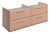 Tregaron 1200mm Wall Hung 4 Drawer Basin Unit (No Top) - Matt Apricot