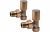 Patterned Brushed Bronze Radiator Valves - Angled