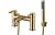Tanga Bath/Shower Mixer & Bracket - Brushed Brass