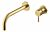 Vema Tiber Wall Mounted Basin Mixer - Brushed Brass
