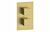 Cordelia Thermostatic Two Outlet Twin Shower Valve - Brushed Brass