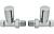 Patterned Chrome Radiator Valves - Straight