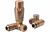 Round Thermostatic Brushed Bronze Radiator Valves - Corner