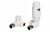 Round Thermostatic White Radiator Valves - Corner