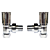 Angle Round Head Radiator Valve Set