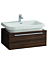 Atlas 750 Single Drawer Vanity Unit & Basin Walnut 