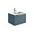 Chevron 600mm Blue Wall Hung Unit & Basin & Tap