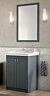 Classica 600mm Silk Charcoal Grey Floor Standing Unit & Ceramic Basin