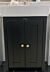 Lansdown 575mm Matt Black Floor Standing Unit & Brushed Brass Mono, Waste & Knobs