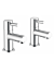Jet Chrome Pair of Basin Taps