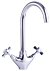 Lily Traditional Kitchen Mono Mixer Tap with Cross Head Handles