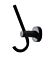 Bond Black Double Robe Hook (H135 x D85mm)