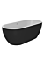 Royston Black Gloss Free Standing Bath 1695 x 750
